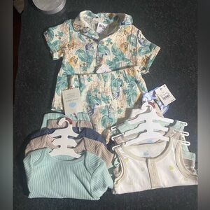 Cloud Island Kids Matching Sets - Green and Cream